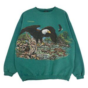 Vintage Colorado Eagle AOP Nature Crewneck L